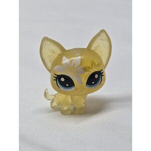 Littlest Pet Shop Authentic No # Chihuahua Blooming Bouquet Clear Glitter